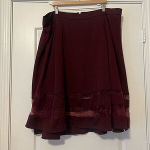 Torrid Deep Burgundy A-Line Skirt